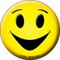 Yellow Smiling Face Novelty Metal Mini Circle Magnet