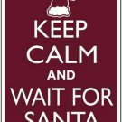 Keep Calm And Wait For Santa Novelty Mini Metal Parking Sign