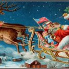 Santa Sleigh Metal Novelty License Plate Tag Santa Sleigh Metal Novelty License Plate Tag