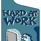 Do not enter Hard At Work Novelty Metal Door Hanger Do not enter Hard At Work Novelty Metal Door Hanger