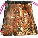 13" Explorer Tactical Camo Chik Pink trim Drawstring Backpack Weather Resistant