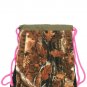 13" Explorer Tactical Camo Chik Pink trim Drawstring Backpack Weather Resistant