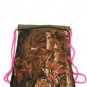 13" Explorer Tactical Camo Chik Pink trim Drawstring Backpack Weather Resistant
