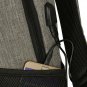 Gray Multi-Pocket Two Tone Travel Laptop Backpack with USB port