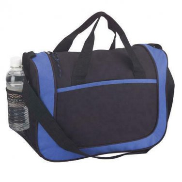 Royal Blue and Black 600D Polyester Messenger Portfolio Bag