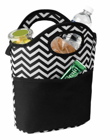 OAGear 11 inch chevron patterned, insulated, small Cooler lunch bag tote