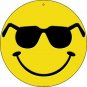 Shades Smile Novelty Small Metal Circular Sign