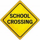 School Crossing Novelty Mini Metal Crossing Sign
