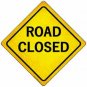 Road Closed Novelty Mini Metal Crossing Sign