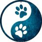 Yin And Yang With Paws Novelty Small Metal Circular Sign