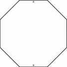 White Dye Sublimation Octagon Metal Novelty Stop Sign
