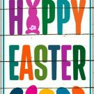 Happy Easter with Eggs Novelty Mini Metal Parking Sign Happy Easter with Eggs Novelty Mini Metal Parking Sign