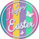 Happy Easter with Butterflies Novelty Small Metal Circular Sign Happy Easter with Butterflies Novelty Small Metal Circular Sign