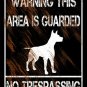 Warning Area Guarded By Dog Novelty Mini Metal Parking Sign