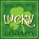 You My Lucky Charm Novelty Mini Metal Square Sign