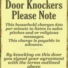 Door Knockers Novelty Mini Metal Parking Sign