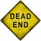 Dead End Novelty Mini Metal Crossing Sign