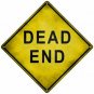 Dead End Novelty Mini Metal Crossing Sign