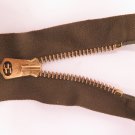1-MILITARY ZIPPER USA VINTAGE "TALON" Separating #5? Metal BRASS 13" USA