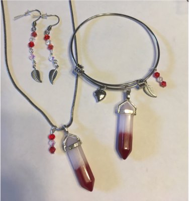 Red Jade Jewelry Set