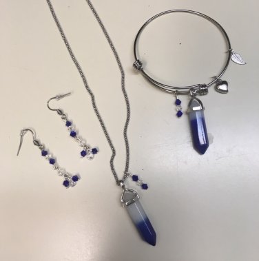 Blue Jade Jewelry Set