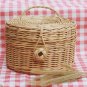 Handmade Round Rattan Basket Medium