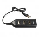 Mini 4 Port USB 2.0 High Speed Hub Splitter 480 Mbps for PC Laptop Black new