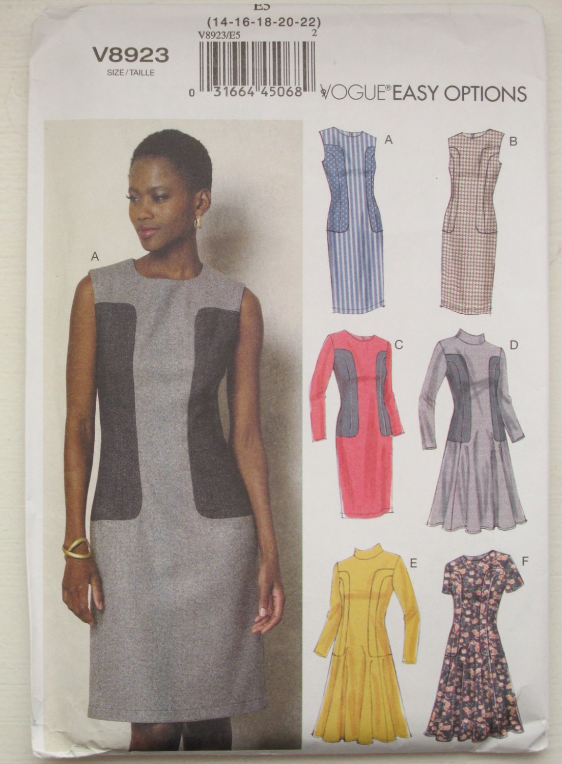 Vogue V8923 Misses' Fitted Dress UNCUT Sewing Pattern Sizes 14 - 22 ...