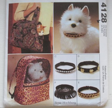 McCall's Crafts 4128 Pet Accessories Sewing Pattern Dog Cat Carrier Collar for Small Pets