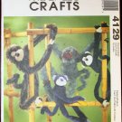 McCall's Crafts 4129 Funky Monkeys Plush Stuff Toy Sewing Pattern Uncut McCall's Crafts 4129 Funky Monkeys Plush Stuff Toy Sewing Pattern Uncut