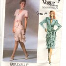 Vogue 1891 Cocktail Dress Petal Skirt UNCUT Pattern Sz 10 Bellville Sassoon Vintage 1980s