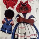 Vintage Black Americana Dolls Cut and Sew Fabric Panel Mammy and Child