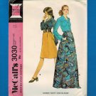 McCall's 3030 1970s Misses' Maxi Skirt and Blouse Sewing Pattern UNCUT Size 12 Bust 34 McCall's 3030 1970s Misses' Maxi Skirt and Blouse Sewing Pattern UNCUT Size 12 Bust 34