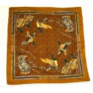 Vintage Emmanuel A. Paris Silk Scarf DUCKS Mallard Hunting 1970s