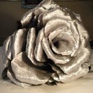 Giant Crepe Paper Silver Rose