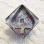 Vintage Cookie Cutter Heart Spade Playing Card Square Top With Handle Metal