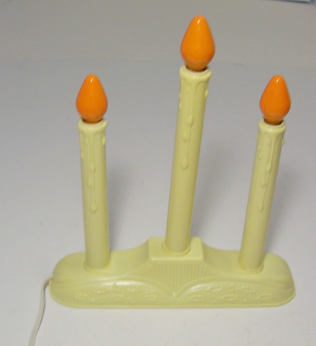 Vintage Candolier Candelabra 3 Tier Candlestick Electric Christmas Lights