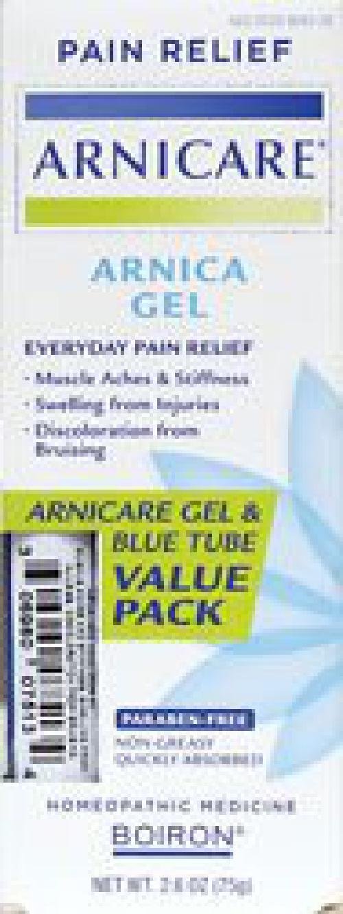 Boiron Arnicare Gel 2.6 Oz With Arnica Montana Pellets 80 Ct Bluetube