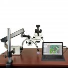 OMAX 2.1X-225X 18MP USB3.0 Digital Stereo Microscope on Articulating Arm 30W LED