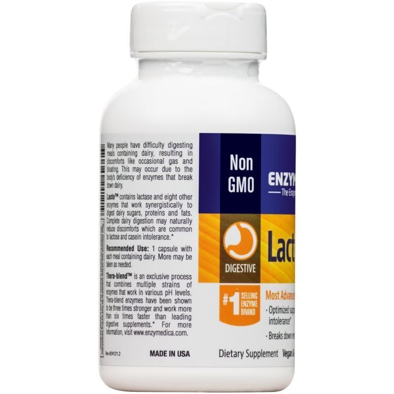 Enzymedica Lacto Most Advanced Dairy Digestive Enzyme Formula 90