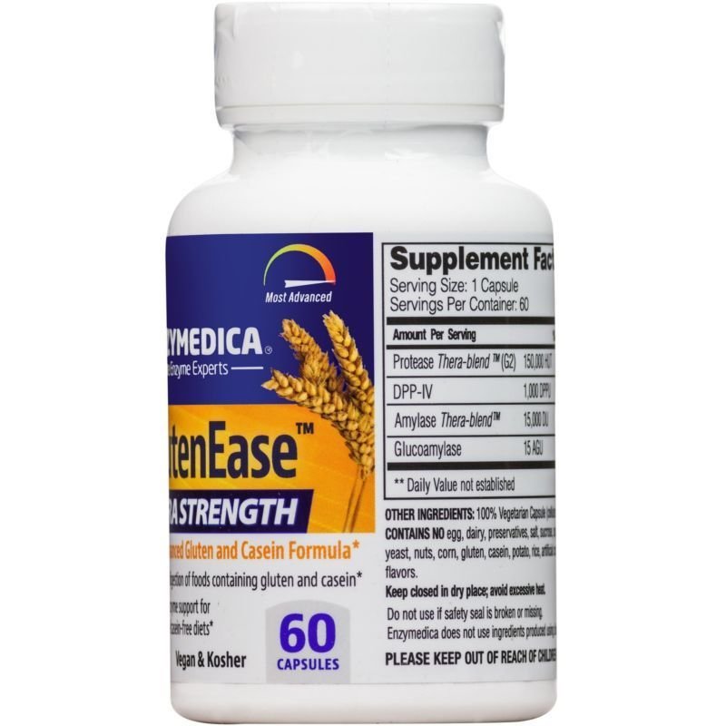 Enzymedica GlutenEase Extra Strength Complete Gluten & Casein Formula ...