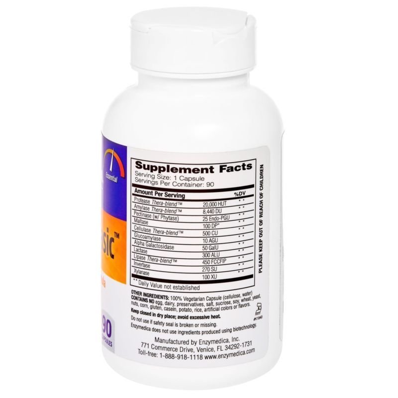 Enzymedica - Digest Basic Essential Full Spectrum Digestive Enzymes 90 ...