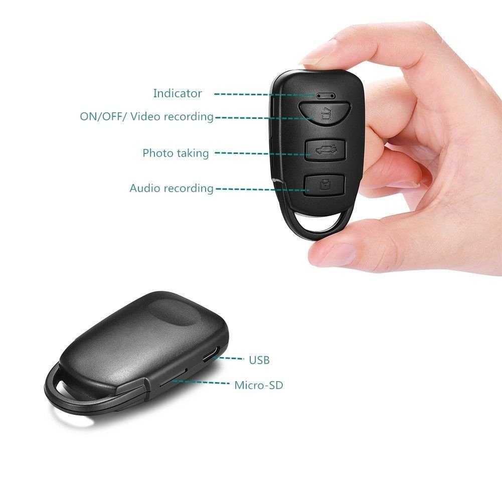 Mini Hidden Camera Keychain 1080P HD Spy Cam Mini DVR Video Recorder