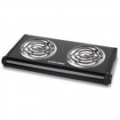 Electric Stove Top High Powered 2 Burners Cooktop Range Oven Hot Plate Black NEW
