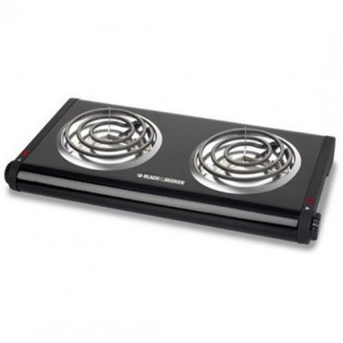 Electric Stove Top High Powered 2 Burners Cooktop Range Oven Hot Plate Black NEW