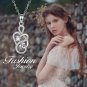 Sterling Silver Forever Love Infinity Heart Pendant Necklace for Women 18 Inch