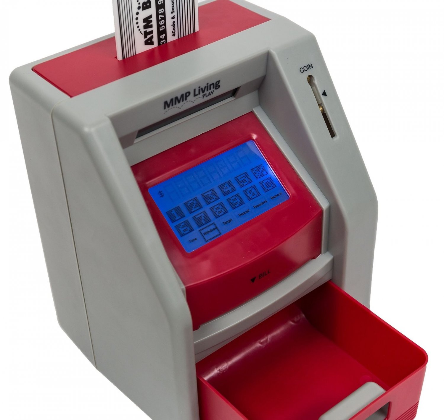 ATM Savings Bank with Touch Screen - Red