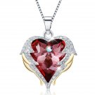 Womans Day Gift Fashion Necklace with Crystal Heart Pendant Necklace Jewelry