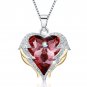 Womans Day Gift Fashion Necklace with Crystal Heart Pendant Necklace Jewelry