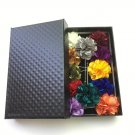 Men's Lapel Pin Set with Handmade Flower Boutonniere For Suit Gift Box Of 12